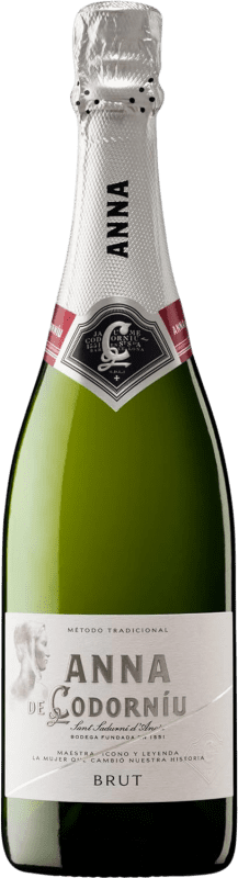 9,95 € | Белое игристое Codorníu Anna Природа Брута Резерв D.O. Cava Каталония Испания Macabeo, Xarel·lo, Chardonnay, Parellada 75 cl