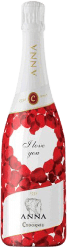 Бесплатная доставка | Белое игристое вино Codorníu Anna I Love You Brut — брют Резерва D.O. Cava Каталония Испания Macabeo — Макабео, Xarel·lo — Шарелло, Chardonnay — Шардоне, Parellada — Парельяда 75 cl
