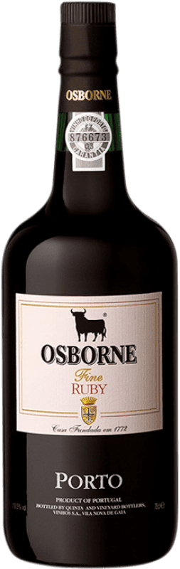 Free Shipping | Fortified wine Osborne Ruby I.G. Porto Porto Portugal Tempranillo, Touriga Franca, Touriga Nacional, Tinta Amarela, Tinta Cão, Tinta Barroca 75 cl