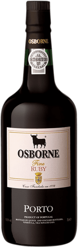 Envío gratis | Vino Generoso Fortificado Osborne Ruby I.G. Porto Oporto Portugal Tempranillo, Touriga Franca, Touriga Nacional, Tinta Amarela, Tinta Cão, Tinta Barroca 75 cl Envío gratis | Vino Generoso Fortificado Osborne Ruby I.G. Porto Oporto Portugal Tempranillo, Touriga Franca, Touriga Nacional, Tinta Amarela, Tinta Cão, Tinta Barroca 75 cl