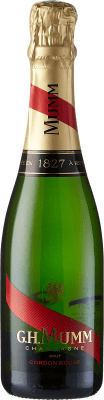 29,95 € | Espumante branco G.H. Mumm Cordon Rouge Brut Grande Reserva A.O.C. Champagne França Pinot Preto, Chardonnay, Pinot Meunier Meia Garrafa 37 cl