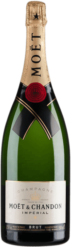 Envio grátis | Espumante branco Moët & Chandon Impérial Brut A.O.C. Champagne Champagne França Pinot Preto, Chardonnay, Pinot Meunier Garrafa Magnum 1,5 L