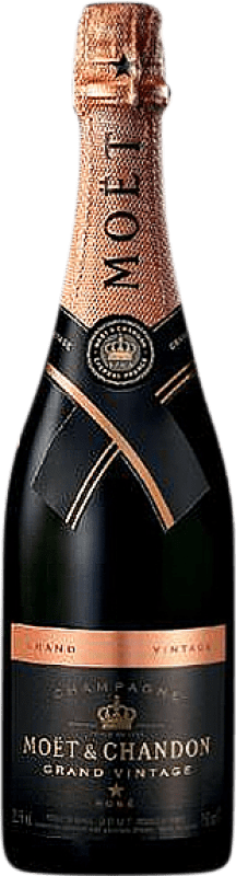 Бесплатная доставка | Розовое игристое вино Moët & Chandon Rosé Grand Vintage брют Гранд Резерв A.O.C. Champagne Франция Pinot Black, Chardonnay, Pinot Meunier 75 cl