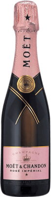 36,95 € | Espumante Rosé Moët & Chandon Brut — Bruto Rosé, Impérial A.O.C. Champagne França Pinot Noir, Chardonnay, Pinot Meunier Meia Garrafa 37 cl