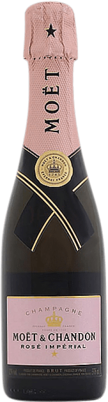 58,95 € Бесплатная доставка | Розовое игристое Moët & Chandon Rosé Impérial брют A.O.C. Champagne Половина бутылки 37 cl