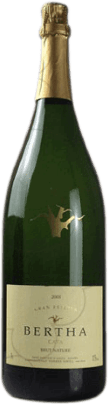 Envoi gratuit | Blanc mousseux Bertha Cardus Brut Nature Grande Réserve D.O. Cava Catalogne Espagne Macabeo, Xarel·lo, Parellada Bouteille Jéroboam-Double Magnum 3 L