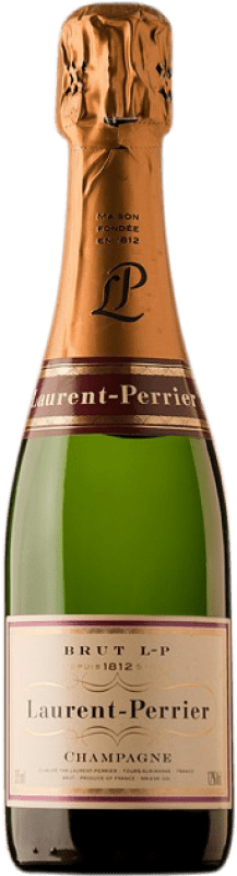 56,95 € Бесплатная доставка | Белое игристое Laurent Perrier брют Гранд Резерв A.O.C. Champagne Половина бутылки 37 cl