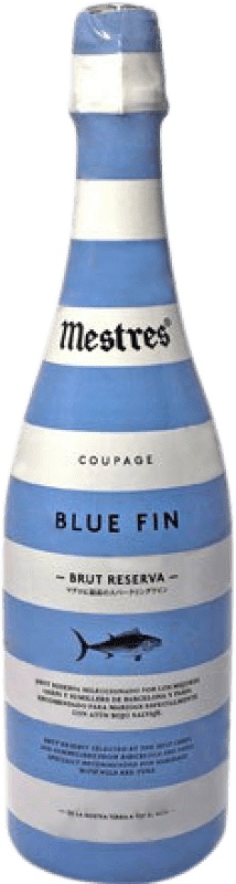 Free Shipping | White sparkling Mestres Blue Fin Brut Grand Reserve D.O. Cava Catalonia Spain Macabeo, Xarel·lo, Parellada 75 cl