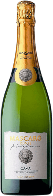 26,95 € | Espumoso Blanco Mascaró Antonio Brut Cuvée Gran Reserva D.O. Cava Cataluña España Macabeo, Chardonnay, Parellada 75 cl