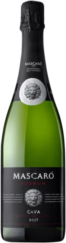 7,95 € Бесплатная доставка | Белое игристое вино Mascaró Nigrum брют Резерв D.O. Cava