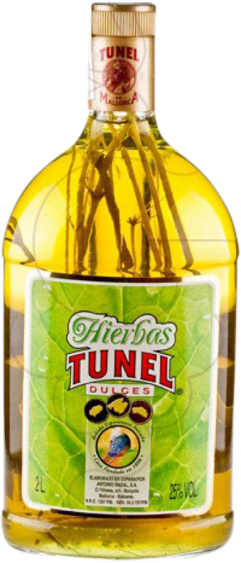 Envoi gratuit | Liqueur aux Herbes Antonio Nadal Túnel Dulce — Doux Espagne Bouteille Spéciale 2 L