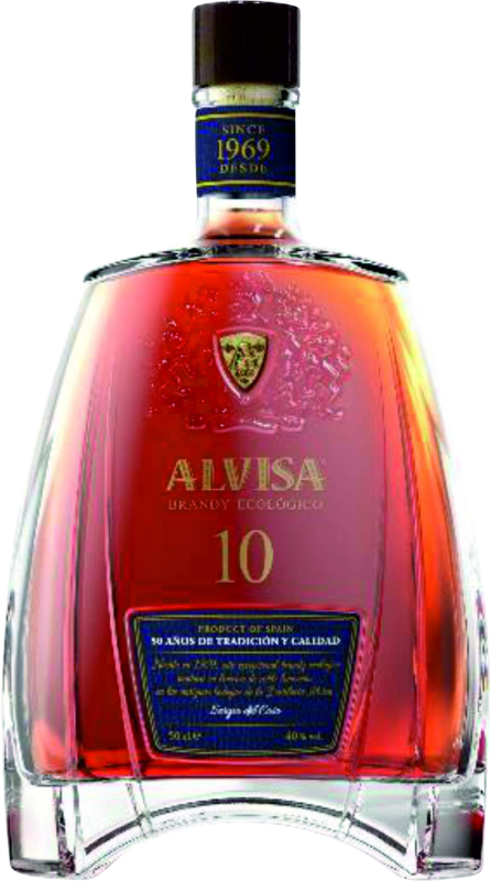 免费送货 | 白兰地 Alvisa 西班牙 10 岁 瓶子 Medium 50 cl