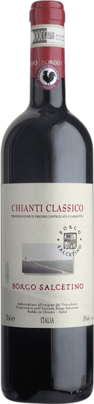 送料無料 | 赤ワイン Borgo Salcetino 高齢者 D.O.C.G. Chianti Classico イタリア Sangiovese, Canaiolo Black 75 cl