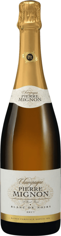 Free Shipping | White Sparkling Wine Pierre Mignon Blanc de Noirs Brut Grand Reserve A.O.C. Champagne France Pinot Black, Pinot Meunier 75 cl