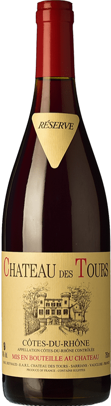 Free Shipping | Red wine Château des Tours A.O.C. France France Syrah, Grenache, Cinsault 75 cl