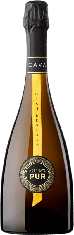 Free Shipping | White Sparkling Wine Nulles Adernats Pur Brut Nature Grand Reserve — Long Barrel-Aged D.O. Cava Catalonia Spain Macabeo, Xarel·lo 75 cl
