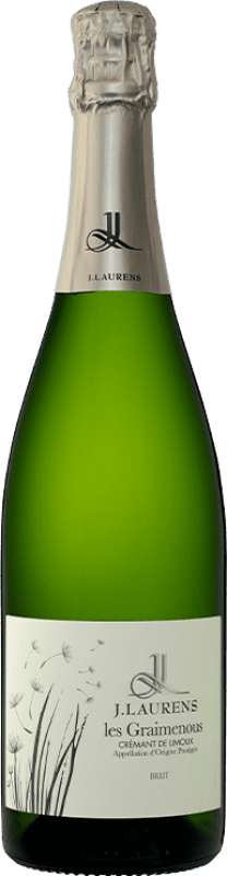 Free Shipping | White Sparkling Wine Domaine J. Laurens Les Graimenous Brut Young A.O.C. France France Pinot Noir, Chardonnay, Chenin, Mauzac 75 cl