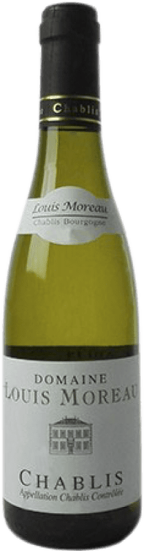 Envío gratis | Vino blanco Louis Moreau Joven A.O.C. Chablis Francia Chardonnay Media Botella 37 cl