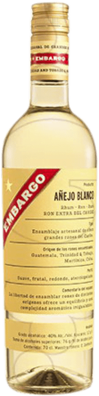 Envio grátis | Rum Les Bienheureux Embargo Añejo Blanco França 70 cl