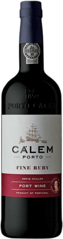 Envio grátis | Vinho Generoso Fortificado Marie Brizard Calem Fine Ruby I.G. Porto Porto Portugal Tempranillo, Touriga Franca, Touriga Nacional, Tinta Amarela, Tinta Cão, Tinta Barroca 75 cl