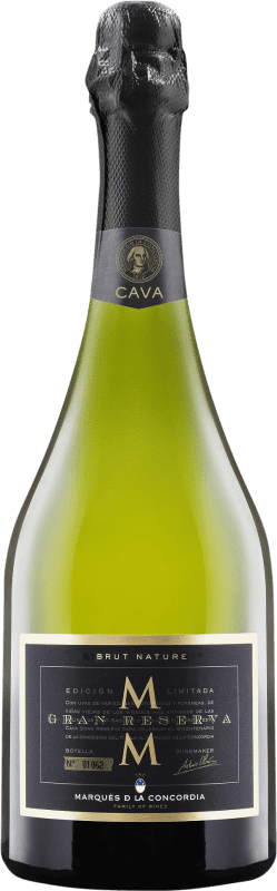 Envoi gratuit | Blanc mousseux Marqués de La Concordia Brut Nature Grande Réserve D.O. Cava Catalogne Espagne Macabeo, Xarel·lo, Chardonnay, Parellada 75 cl