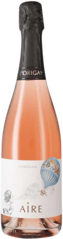 13,95 € | Espumante rosé Uvas Felices Aire Rosé Brut Nature D.O. Cava Catalunha Espanha Pinot Preto, Xarel·lo 75 cl