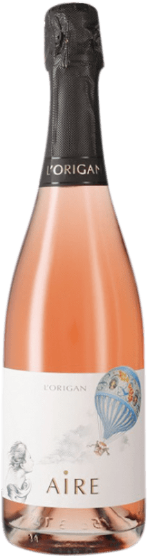 13,95 € | Rosé sparkling Uvas Felices Aire Rosé Brut Nature D.O. Cava Catalonia Spain Pinot Black, Xarel·lo 75 cl