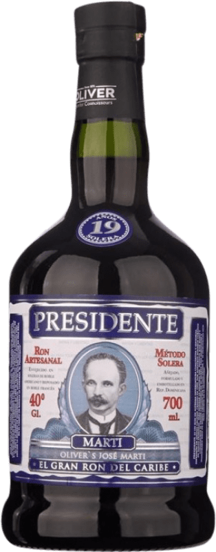 Free Shipping | Rum Oliver & Oliver Presidente Dominican Republic 19 Years 70 cl