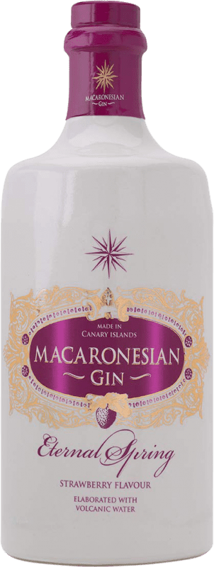 Бесплатная доставка | Джин Macaronesian Gin Strawberry Испания 70 cl