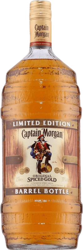 Envío gratis | Ron Captain Morgan Spiced Añejo Barrel Bottle Jamaica Botella Magnum 1,5 L