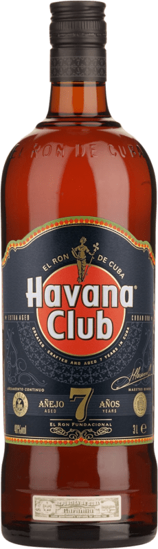 132,95 € | 朗姆酒 Havana Club 古巴 7 岁 瓶子 Jéroboam-双Magnum 3 L