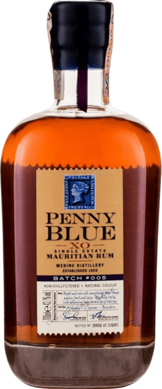 Envio grátis | Rum Medine Penny Blue X.O. Extra Old Extra Añejo Maurício 70 cl
