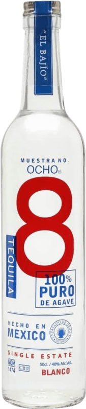 免费送货 | 龙舌兰 Ocho 8. Blanco 墨西哥 瓶子 Medium 50 cl