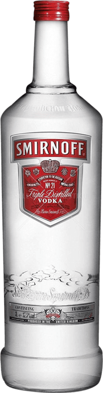 82,95 € Envio grátis | Vodka Smirnoff Etiqueta Roja Garrafa Jéroboam-Duplo Magnum 3 L