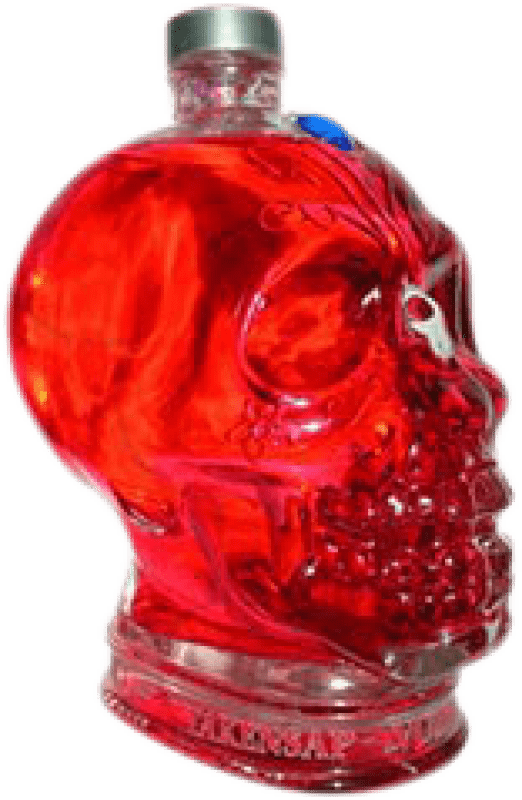 Бесплатная доставка | Водка Takensap Calavera — Череп Испания Мини-бутылка 5 cl Cherry — Вишня
