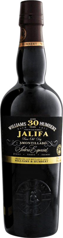 57,95 € Free Shipping | Fortified wine Jalifa. Amontillado D.O. Jerez-Xérès-Sherry 30 Years Medium Bottle 50 cl