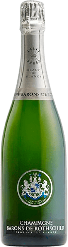 Free Shipping | White Sparkling Wine Barons de Rothschild Blanc de Blancs Brut Grand Reserve A.O.C. Champagne France Chardonnay 75 cl