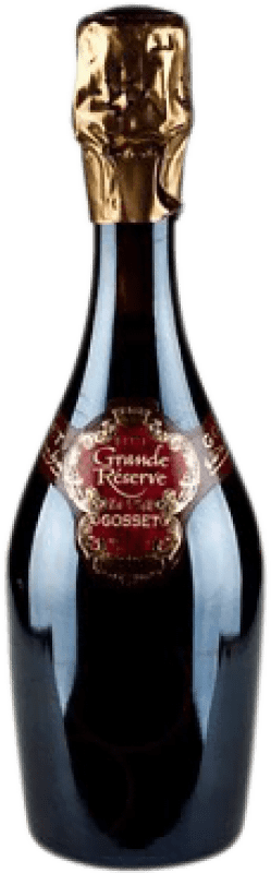 29,95 € Бесплатная доставка | Белое игристое Gosset брют Гранд Резерв A.O.C. Champagne Половина бутылки 37 cl