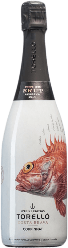 22,95 € | Белое игристое вино Torelló Costa Brava брют Резерв D.O. Cava Каталония Испания 75 cl