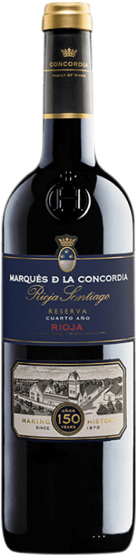 Free Shipping | Red wine Marqués de La Concordia Santiago Cuarto Año Reserve D.O.Ca. Rioja Basque Country Spain Tempranillo 75 cl