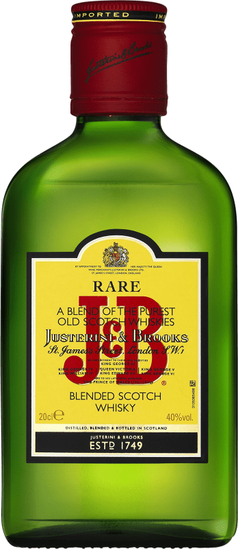 11,95 € Envio grátis | Whisky Blended J&B Garrafa Pequena 20 cl