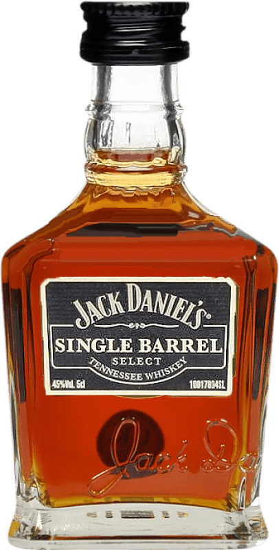 Envío gratis | Whisky Bourbon Jack Daniel's Single Barrel Select Reserva Estados Unidos Botellín Miniatura 5 cl