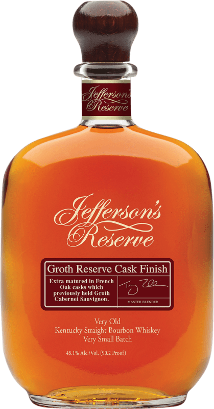 111,95 € | Whisky Bourbon Jefferson's Groth Cask Finish Reserva Estados Unidos 70 cl