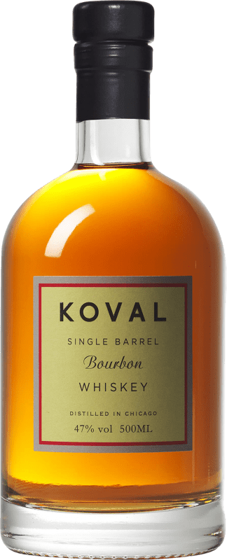 Envío gratis | Whisky Bourbon Koval Reserva Estados Unidos Botella Medium 50 cl