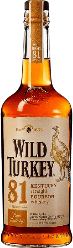 26,95 € Free Shipping | Bourbon Wild Turkey 81 United States Bottle 70 cl