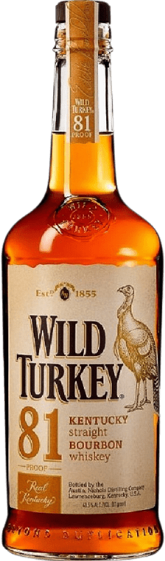 Envio grátis | Whisky Bourbon Wild Turkey 81 Estados Unidos 70 cl