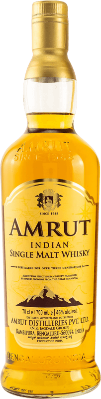 37,95 € | 威士忌单一麦芽威士忌 Amrut Indian 印度 70 cl