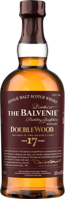 Free Shipping | Whisky Single Malt Balvenie Double Wood Speyside United Kingdom 17 Years 70 cl