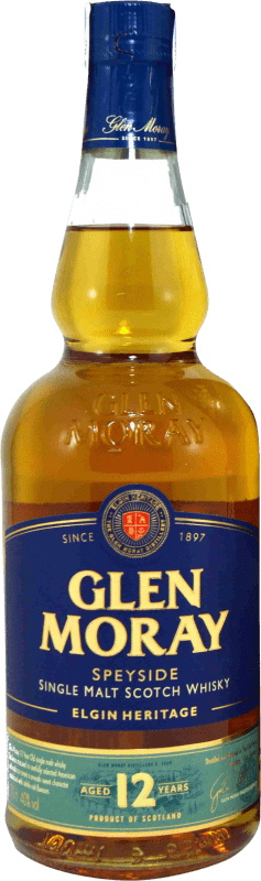 Envoi gratuit | Single Malt Whisky Glen Moray Royaume-Uni 12 Ans 70 cl