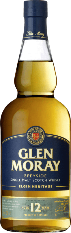 Kostenloser Versand | Single Malt Whisky Glen Moray Großbritannien 12 Jahre 70 cl